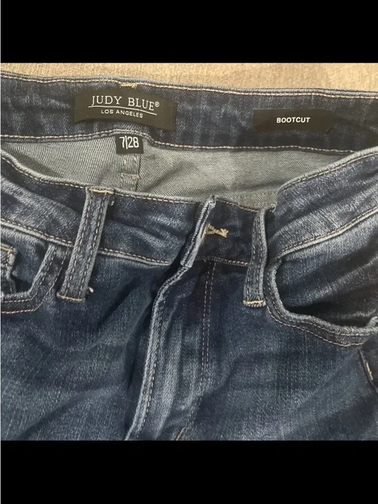 Judy Blue Dark Blue Flare Jeans Size 7/28 - Picture 2 of 13